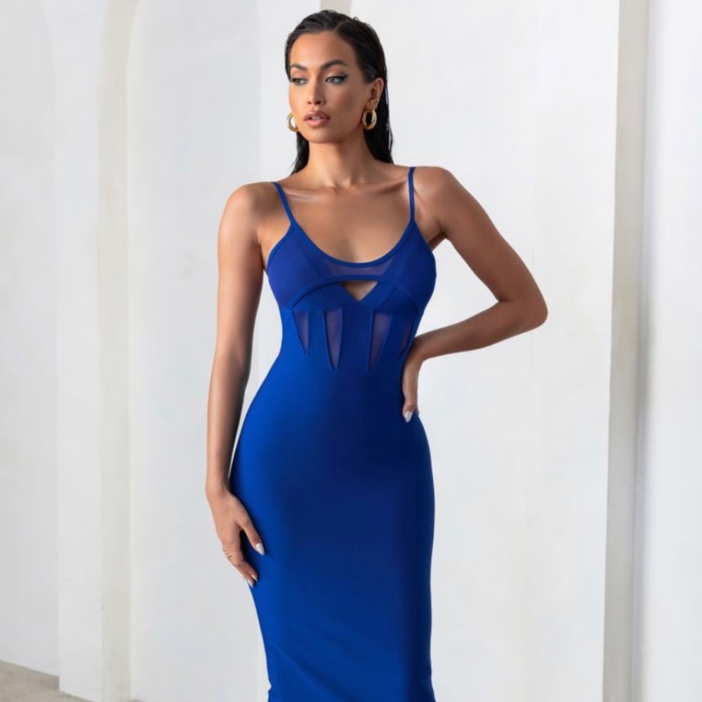 Electric Blue Midi Dress!